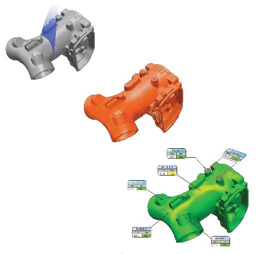 ShapeGrabber-Ai620-Complex-Parts 3D laser scanners make use of non-contact and non-destructive technology that does not destroy the object. The scanner emits a laser beam which will reflect off objects and return to the scanner’s sensor.