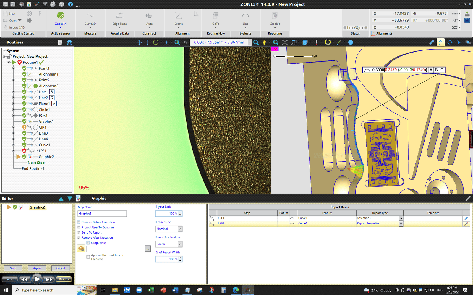 Zone-3-P-2-2 Optical Gaging Products (OGP®), founded in 1945, is known for producing high-quality precision metrology machinery. Many of these OGP metrology systems operate using ZONE3® Metrology Software – the world’s most comprehensive metrology software. ZONE3 is utilized by many industries, including the electronics and automotive industries.
